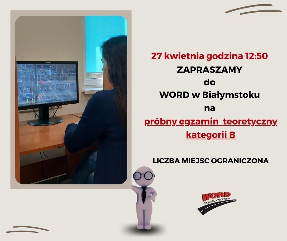 Próbny Egzamin Teoretyczny - Wojewódzki Ośrodek Ruchu Drogowego W ...